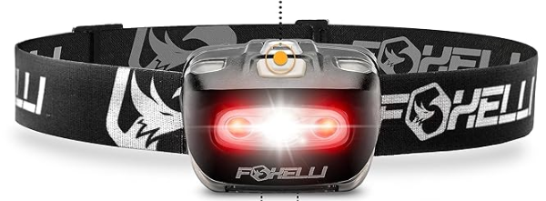 Foxelli LED Headlamp Flashlight